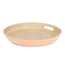 Bamboo Round Tray with Handles - Melon