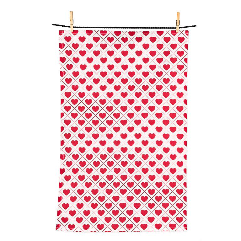 Hearts Dishcloth & Kitchen Towel Set