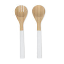 Bamboo Salad Servers - White
