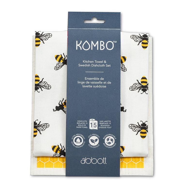 Bees Dishcloth & Kitchen Towel Set