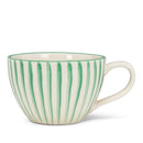 Cabana Stripe Wide Mug - Green