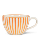 Cabana Stripe Wide Mug - Orange