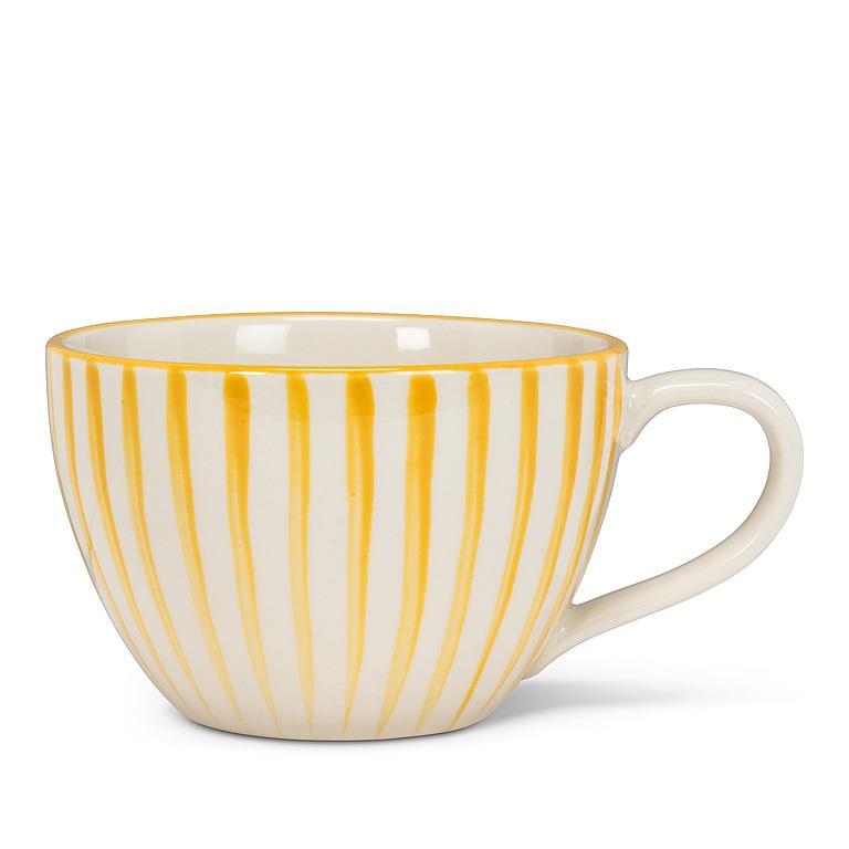 Cabana Stripe Wide Mug - Yellow