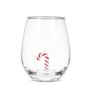 Candy Cane Icon Stemless Wine Glass