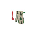 Christmas Trees 2pc Holiday Kitchen Set - Oven Mitt and Spatula Forest
