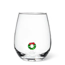 Christmas Wreath Stemless Wine Glass