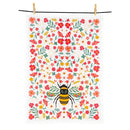 Colourful Floral Bee Kitchen Towel
