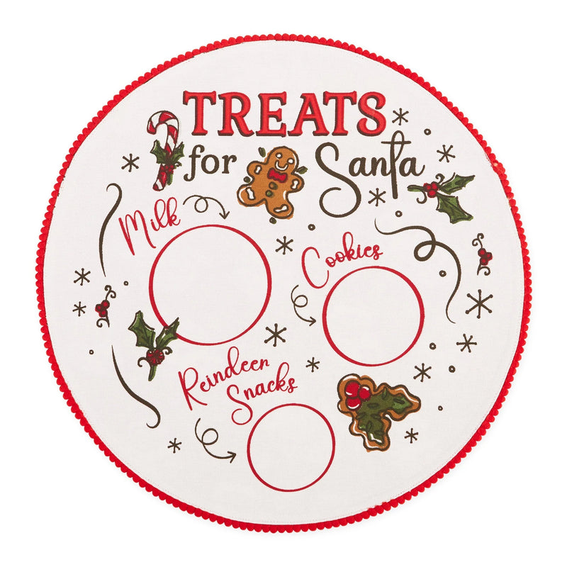 Cookies For Santa Embellished Round Placemat