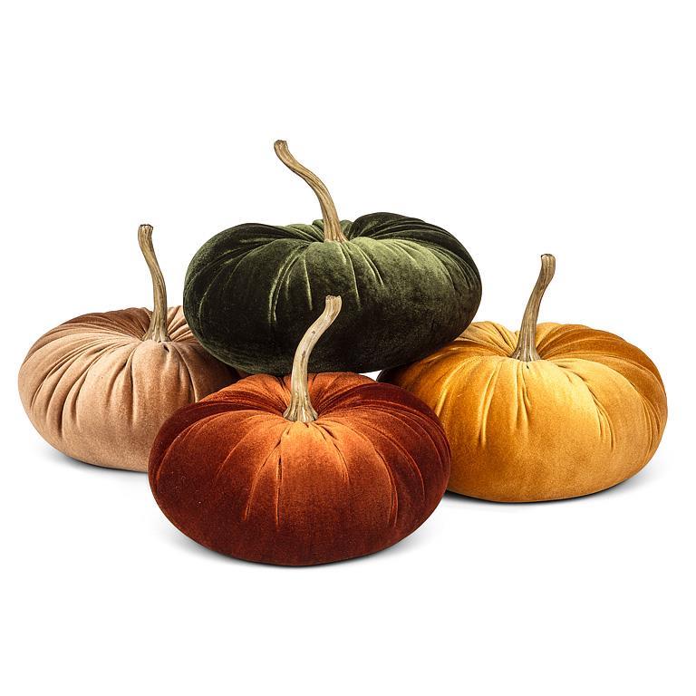 Large Velvet Pumpkin - Gold