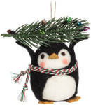 Penguin Ornament with Tree & Lights