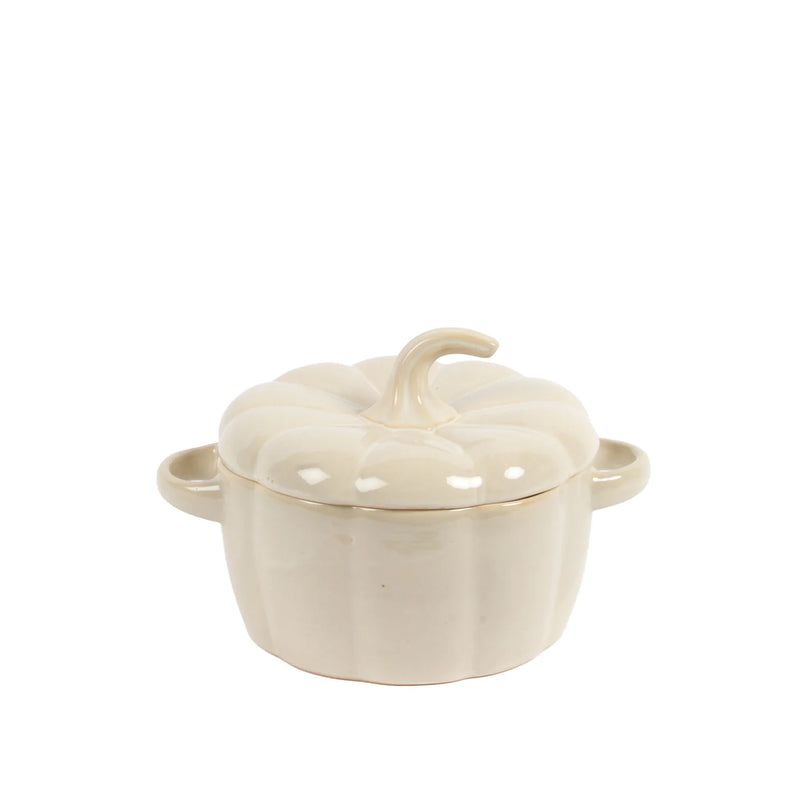 Pumpkin Covered Casserole Dish Small Stone