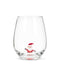 Santa Icon Stemless Wine Glass