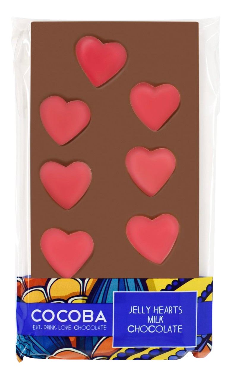 Cocoba - Jelly Heart Chocolate Bar