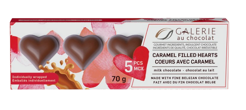 Galerie au Chocolat - Milk Chocolate Caramel Hearts