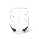 Stemless Wine Glass with Hearts