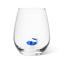Whale Icon Stemless Wine Glass