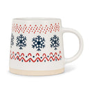 Wide Base Mug with Nordic Pattern