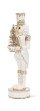 Nutcracker with LED Tree - White