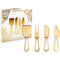 Gold 4pc Cheese Knife Set