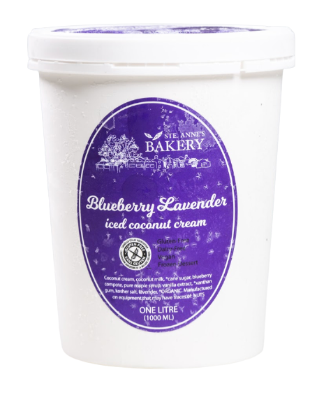 Blueberry Lavender Iced Coconut Cream - 1L